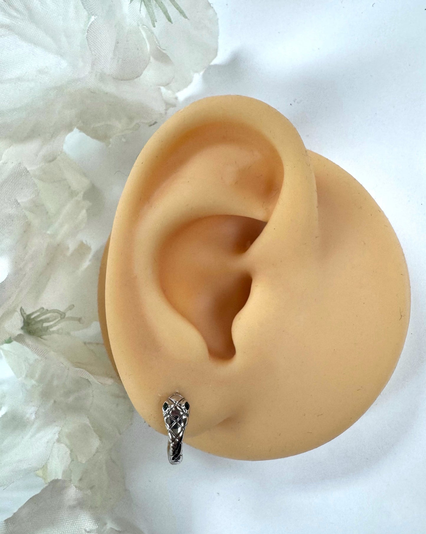 Pendiente Serpiente - Plata