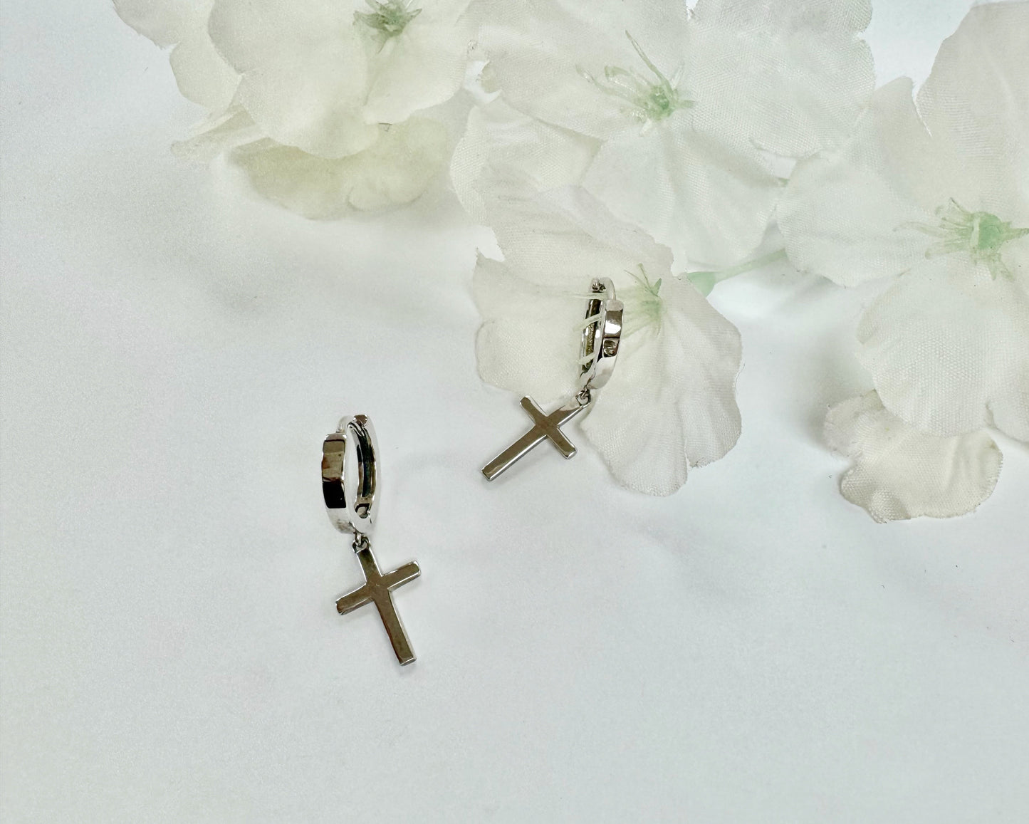 Pendiente Cruz -plata