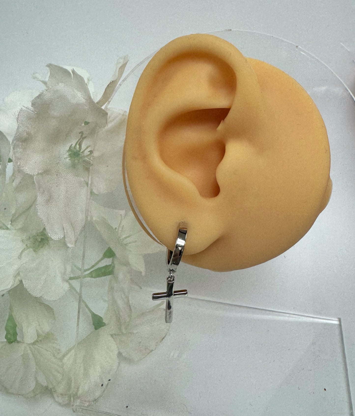 Pendiente Cruz -plata