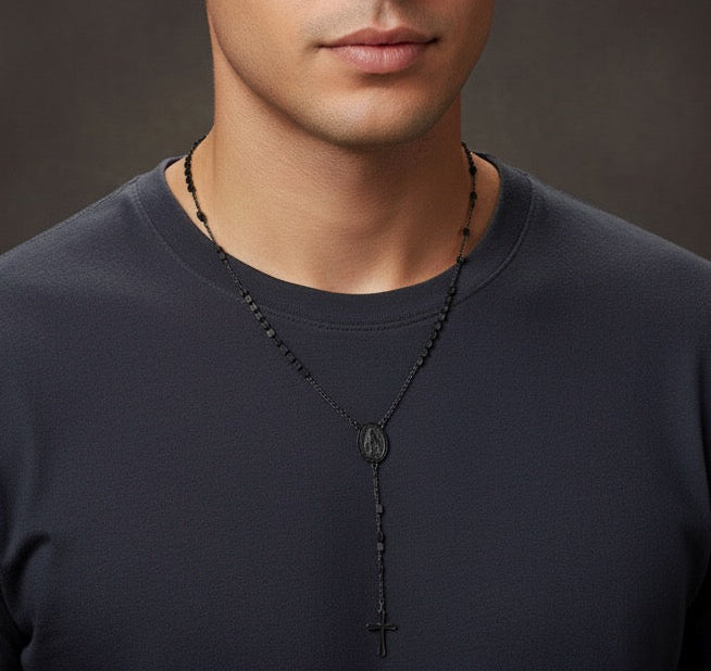 Rosario color Negro Unisex